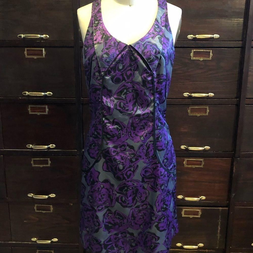 Richard Chai 4 Target Purple/Grey Satin Dress - 5